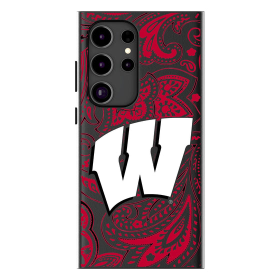 University of Wisconsin Badgers Paisley MagSafe Compatible Phone Case-0