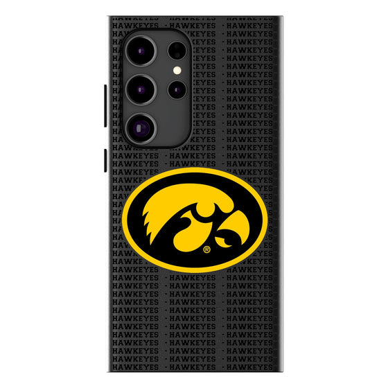 University of Iowa Hawkeyes Text Backdrop MagSafe Compatible Phone Case-0