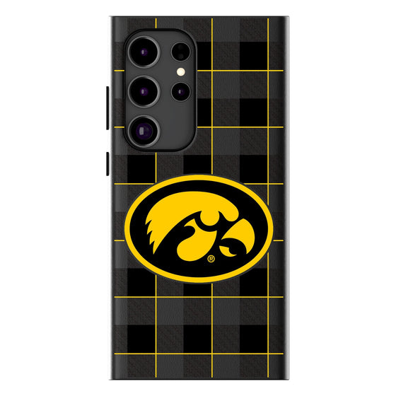 Iowa Hawkeyes Plaid Magnetic Phone Case-1