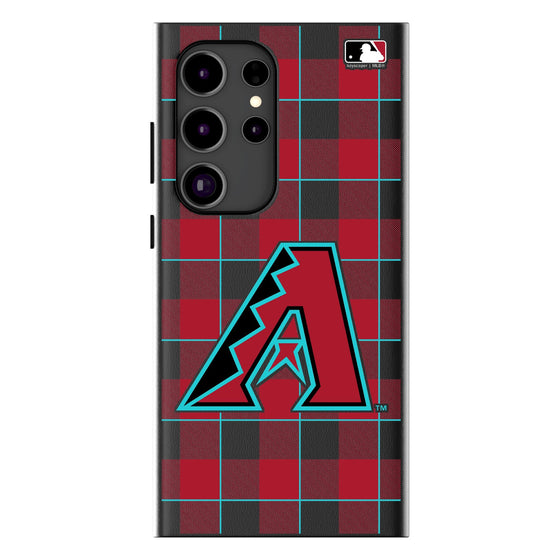 Arizona Diamondbacks Plaid Magnetic Phone Case-1