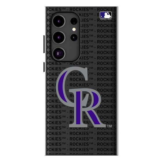 Colorado Rockies Text Backdrop MagSafe Compatible Phone Case-0