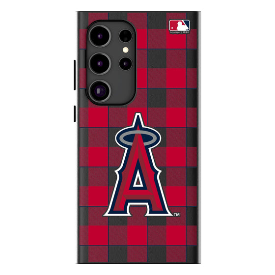 Los Angeles Angels Plaid Magnetic Phone Case-1