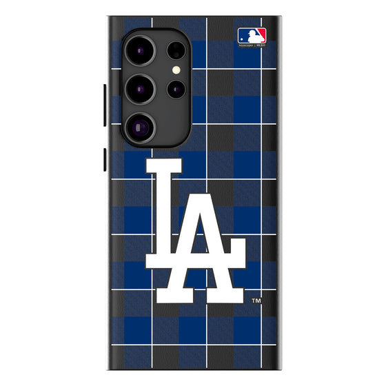 LA Dodgers Plaid MagSafe Compatible Phone Case-0