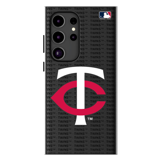 Minnesota Twins Text Backdrop MagSafe Compatible Phone Case-0