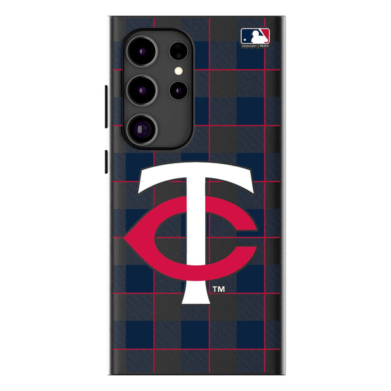 Minnesota Twins Plaid MagSafe Compatible Phone Case-0