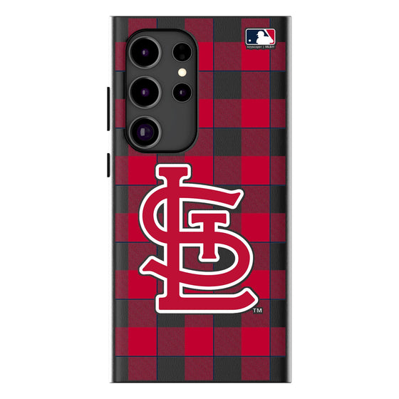 St Louis Cardinals Plaid MagSafe Compatible Phone Case-0