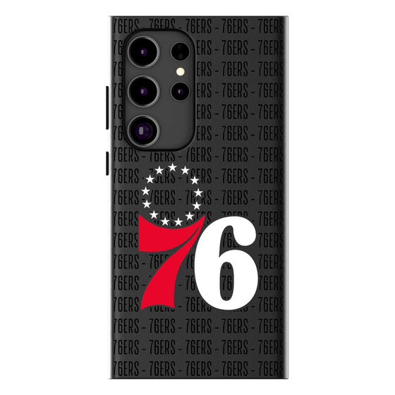 Philadelphia 76ers Text Backdrop MagSafe Compatible Phone Case-0