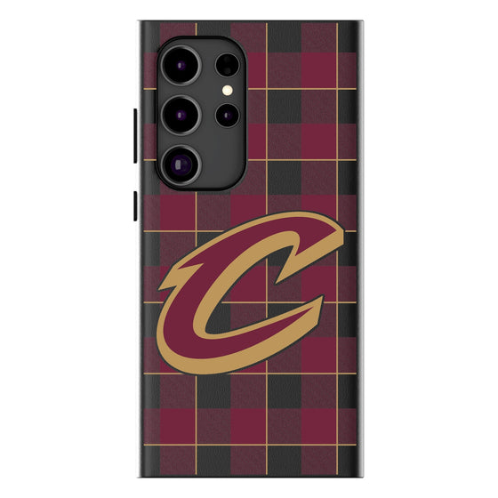 Cleveland Cavaliers Plaid Magnetic Phone Case-1