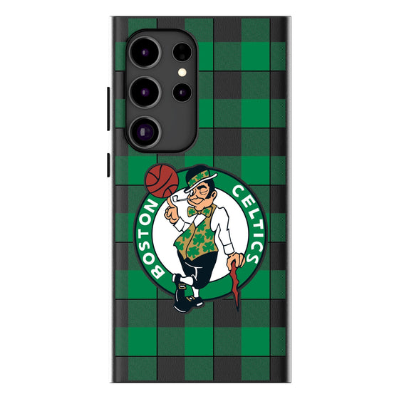 Boston Celtics Plaid MagSafe Compatible Phone Case-0