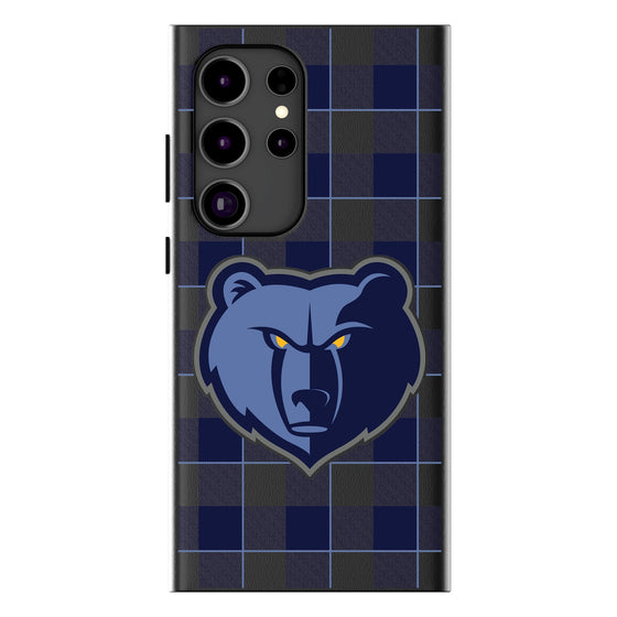 Memphis Grizzlies Plaid Magnetic Phone Case-1