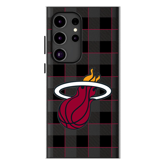 Miami Heat Plaid Magnetic Phone Case-1