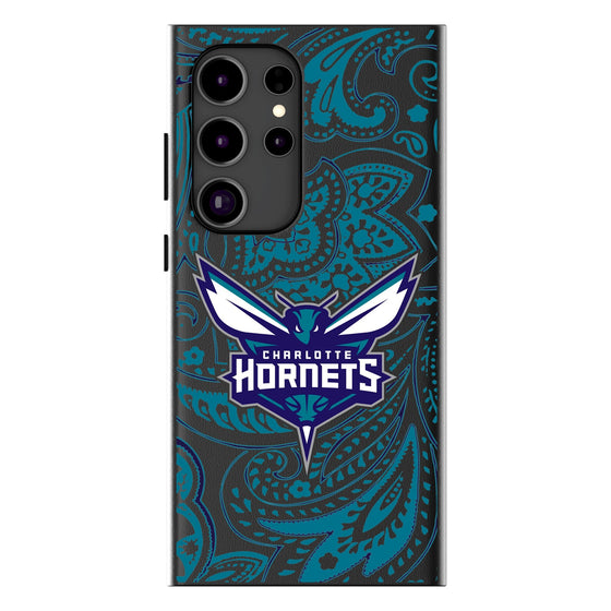 Charlotte Hornets Paisley Magnetic Phone Case-1