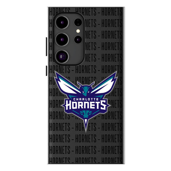 Charlotte Hornets Text Backdrop MagSafe Compatible Phone Case-0