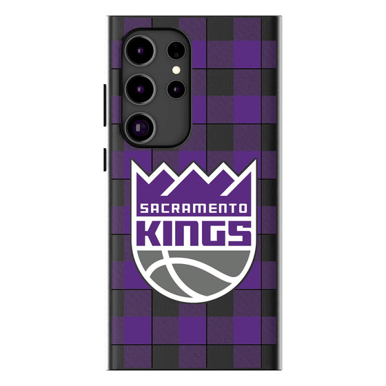 Sacramento Kings Plaid Magnetic Phone Case-1