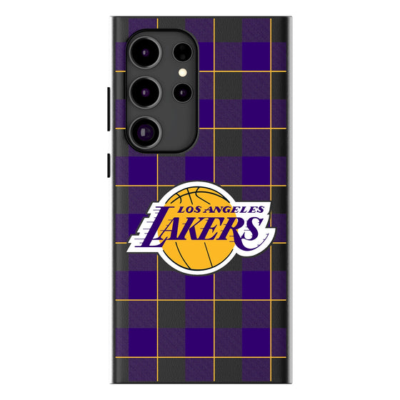 Los Angeles Lakers Plaid Magnetic Phone Case-1