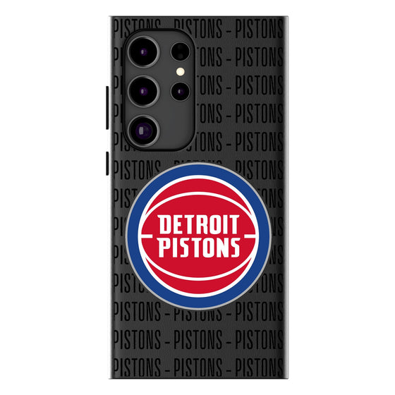 Detroit Pistons Text Backdrop MagSafe Compatible Phone Case-0