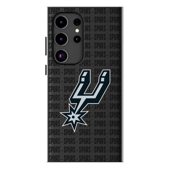 San Antonio Spurs Text Backdrop MagSafe Compatible Phone Case-0