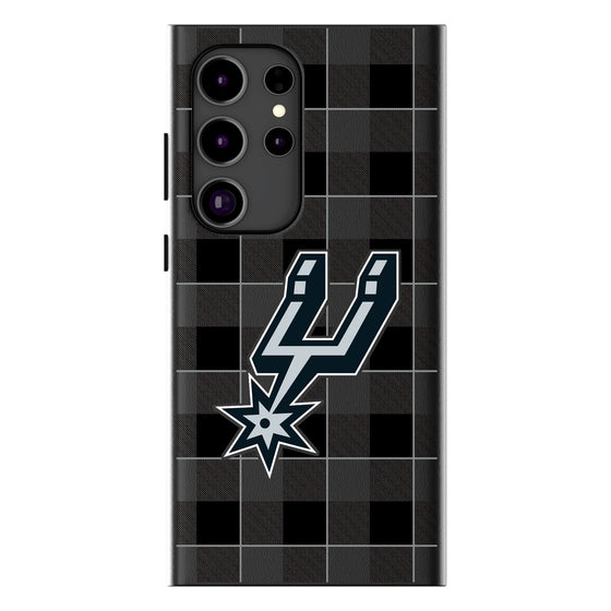 San Antonio Spurs Plaid Magnetic Phone Case-1