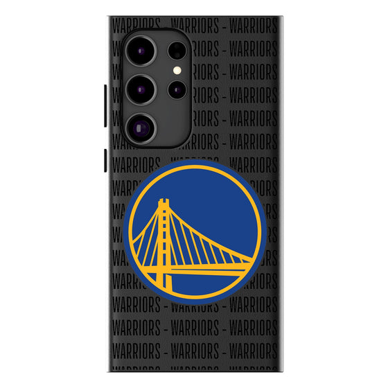 Golden State Warriors Text Backdrop MagSafe Compatible Phone Case-0