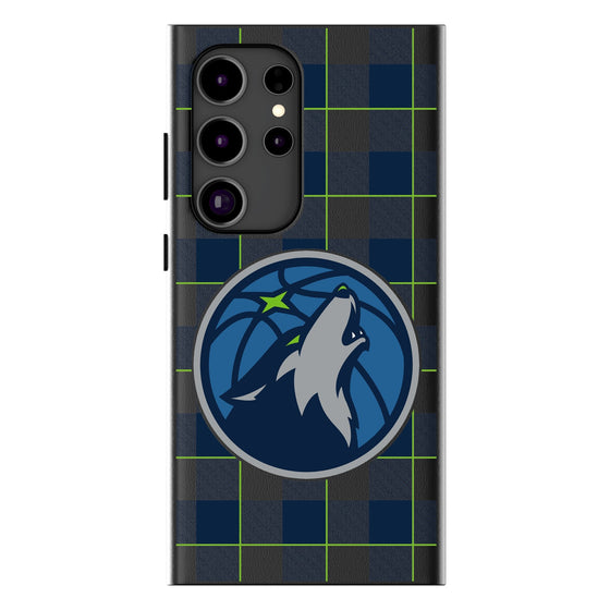 Minnesota Timberwolves Plaid MagSafe Compatible Phone Case-0