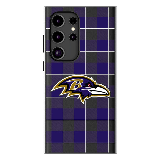 Baltimore Ravens Plaid Magnetic Phone Case-1