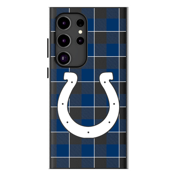 Indianapolis Colts Plaid Magnetic Phone Case-1