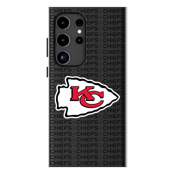 Kansas City Chiefs Text Backdrop MagSafe Compatible Phone Case-0