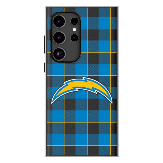 Los Angeles Chargers Plaid MagSafe Compatible Phone Case-0