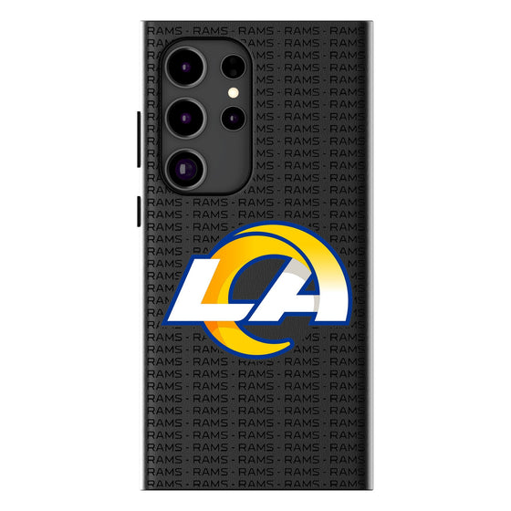 Los Angeles Rams Text Backdrop MagSafe Compatible Phone Case-0