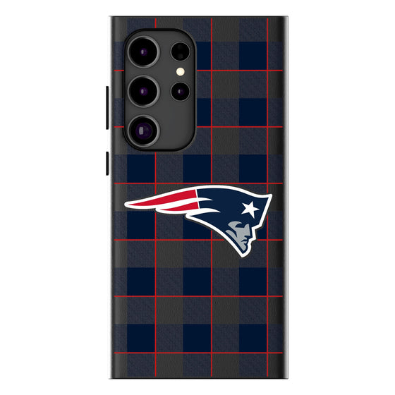 New England Patriots Plaid Magnetic Phone Case-1