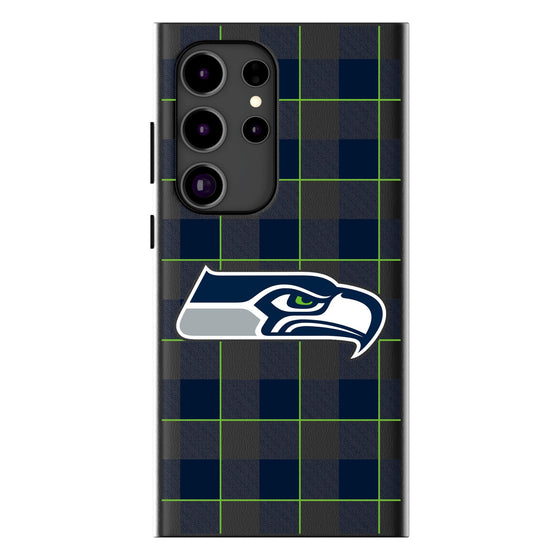 Seattle Seahawks Plaid Magnetic Phone Case-1