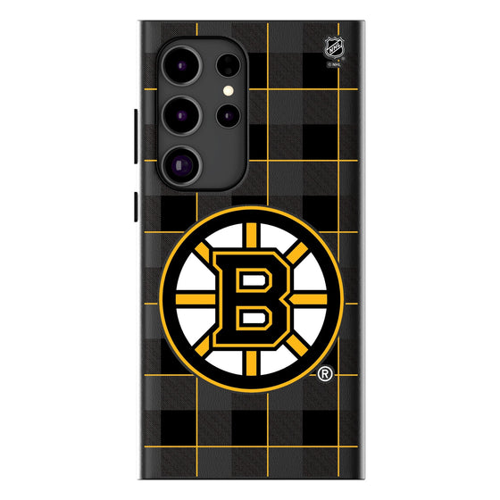 Boston Bruins Plaid MagSafe Compatible Phone Case-0