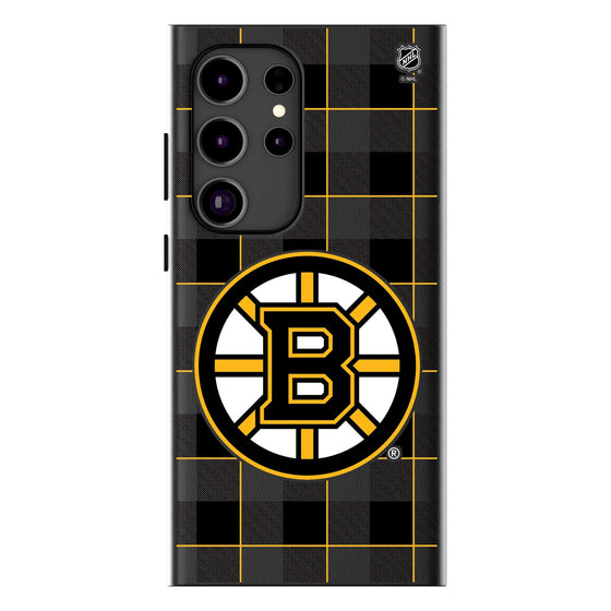 Boston Bruins Plaid MagSafe Compatible Phone Case-1