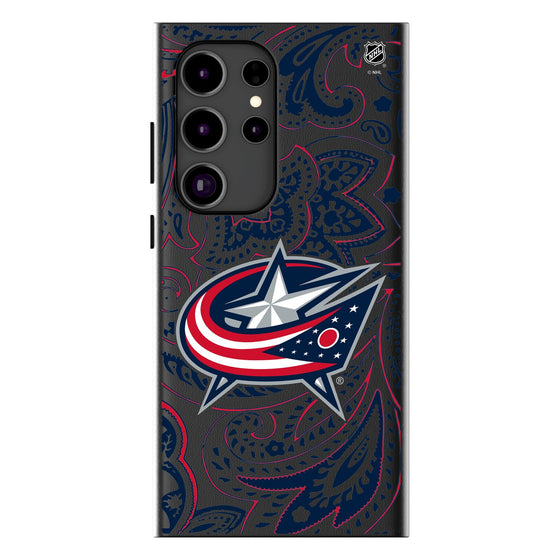 Columbus Blue Jackets Paisley MagSafe Compatible Phone Case-1