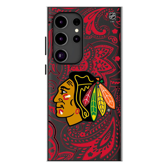 Chicago Blackhawks Paisley MagSafe Compatible Phone Case-1