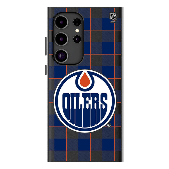 Edmonton Oilers Plaid MagSafe Compatible Phone Case-1