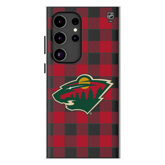 Minnesota Wild Plaid MagSafe Compatible Phone Case-0