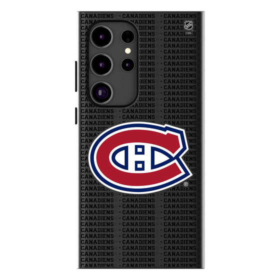 Montreal Canadiens Text Backdrop MagSafe Compatible Phone Case-0