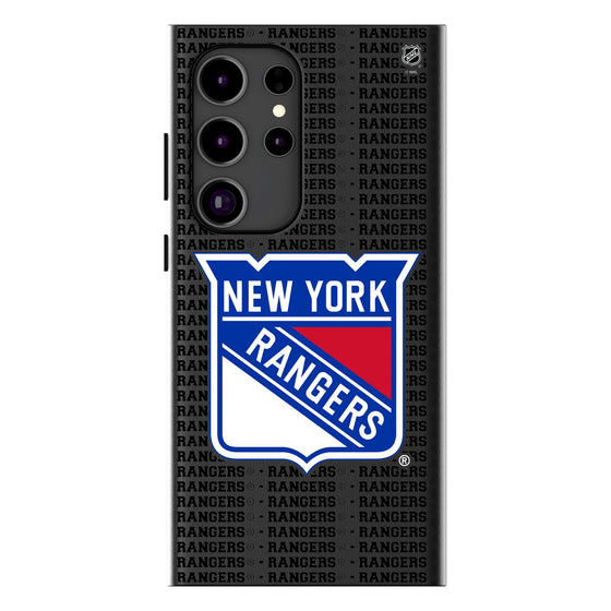 New York Rangers Text Backdrop MagSafe Compatible Phone Case-0