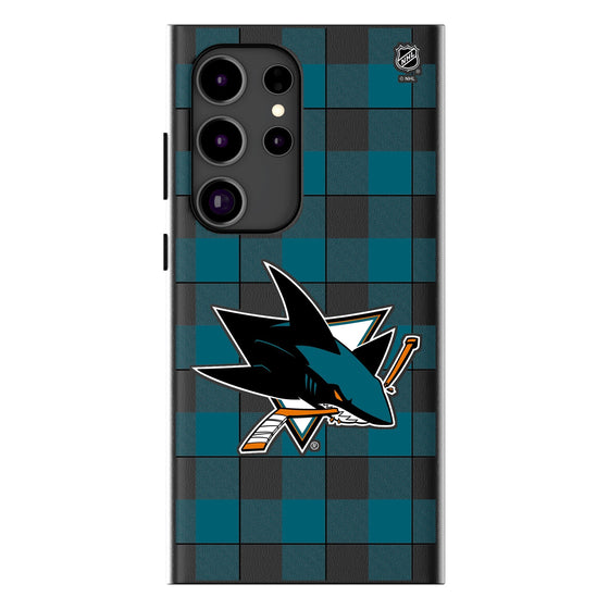 San Jose Sharks Plaid MagSafe Compatible Phone Case-0