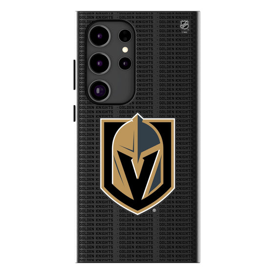 Vegas Golden Knights Text Backdrop MagSafe Compatible Phone Case-0