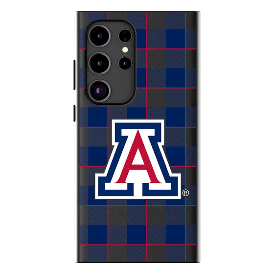 Arizona Wildcats Plaid Magnetic Phone Case-1