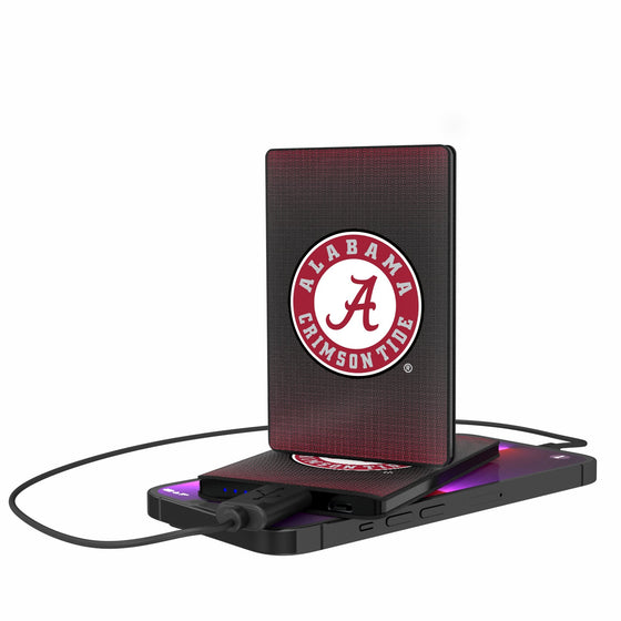 Alabama Crimson Tide Linen 2500mAh Credit Card Powerbank-0