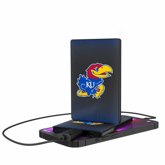 Kansas Jayhawks Linen 2500mAh Credit Card Powerbank-0