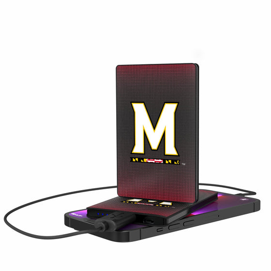 Maryland Terrapins Linen 2500mAh Credit Card Powerbank-0