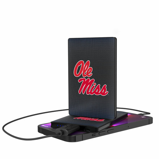 Mississippi Ole Miss Rebels Linen 2500mAh Credit Card Powerbank-0