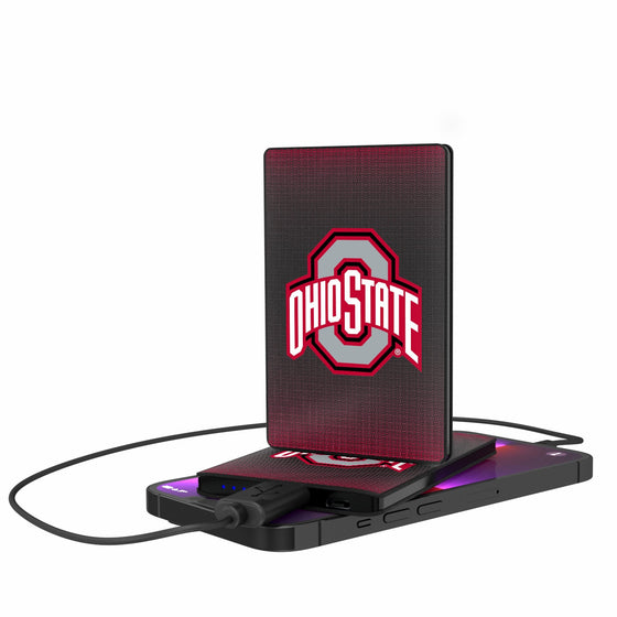 Ohio State Buckeyes Linen 2500mAh Credit Card Powerbank-0