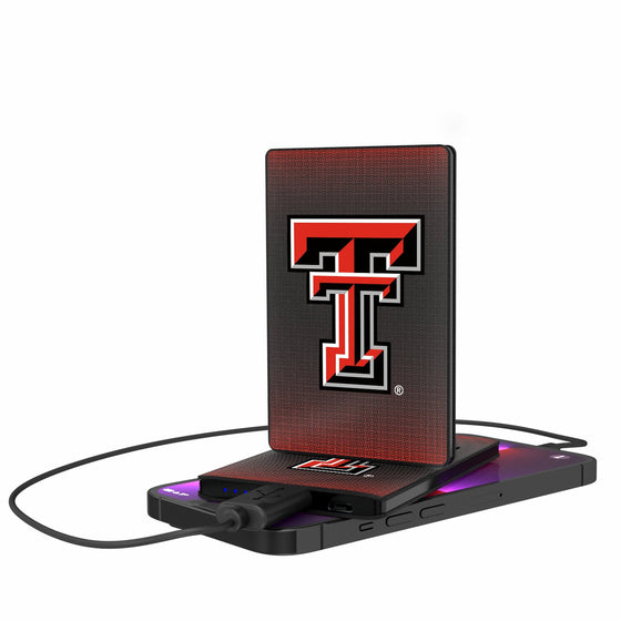 Texas Tech Red Raiders Linen 2500mAh Credit Card Powerbank-0