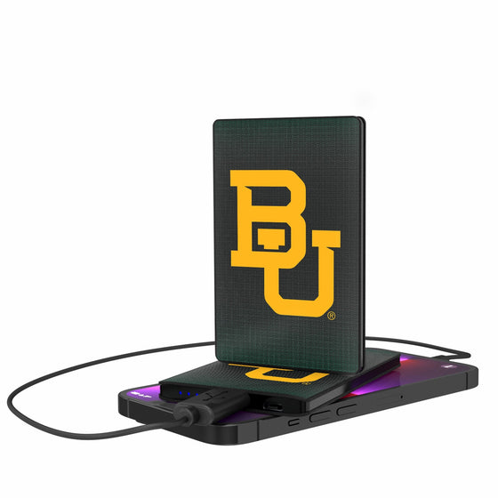 Baylor Bears Linen 2500mAh Credit Card Powerbank-0