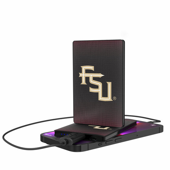 Florida State Seminoles Linen 2500mAh Credit Card Powerbank-0